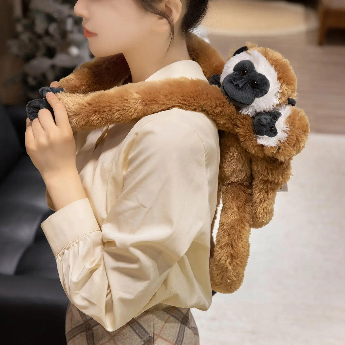 Adorables peluches suspendues gorille et singe