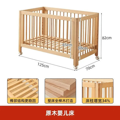 Convertible Baby Bassinet – Guardrail & Rolling Design
