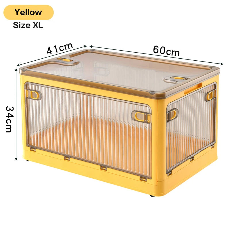 Boîte de rangement pliable BGRORIO – Modèle à roulettes et empilable