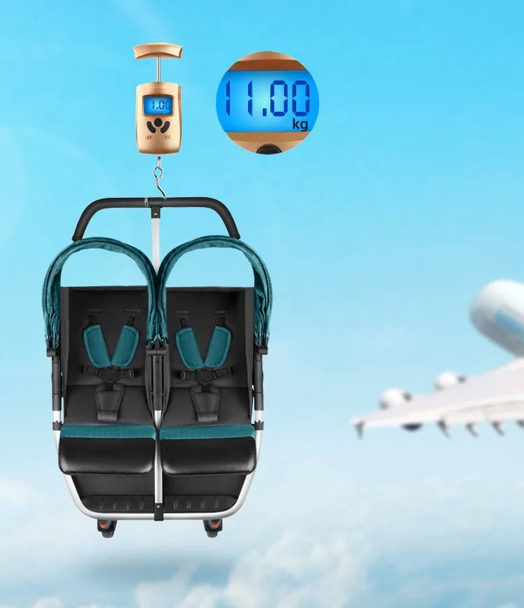 Top-Selling Twin Stroller – Lightweight, One-Key Fold, Multifunctional