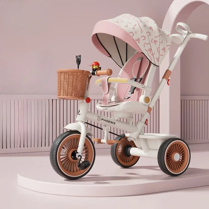 Tricycle et poussette légers à 3 roues pour enfants
