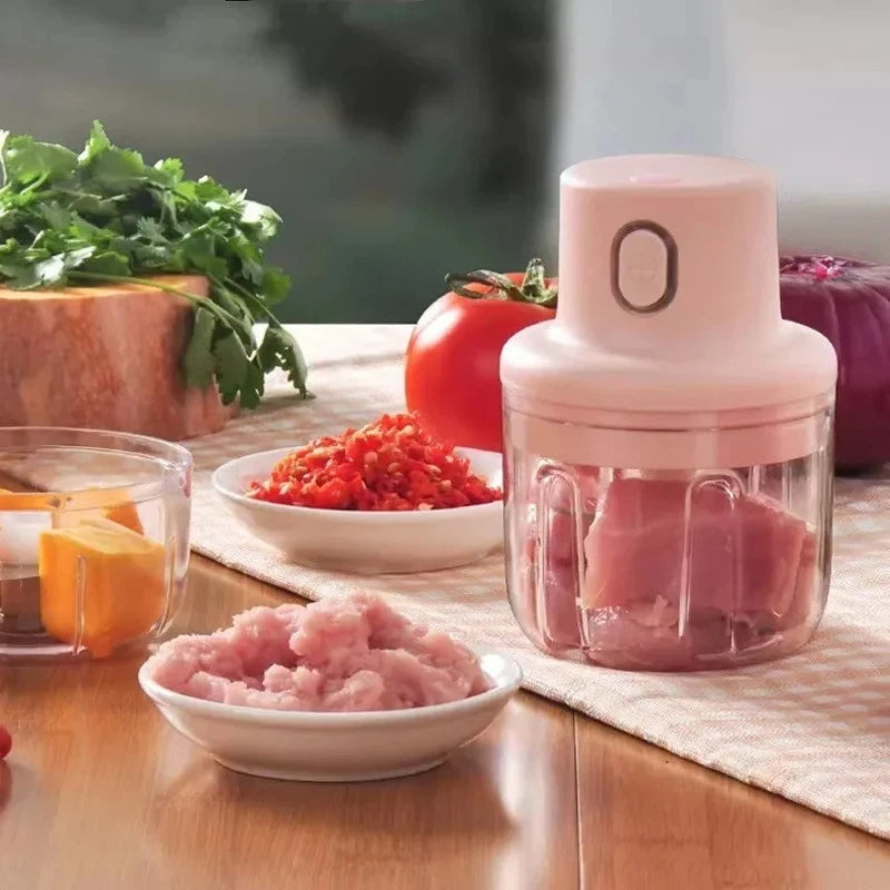 Mini Electric Garlic Chopper – Durable Meat & Veggie Grinder
