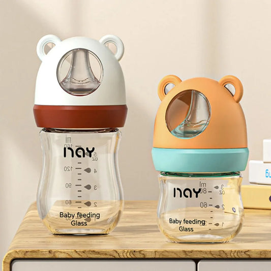 Biberons en verre pour bébés – 80 ml/160 ml/240 ml, anti-coliques, sans BPA