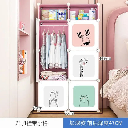 Armoire bébé en plastique – Petite armoire pour vêtements de fille