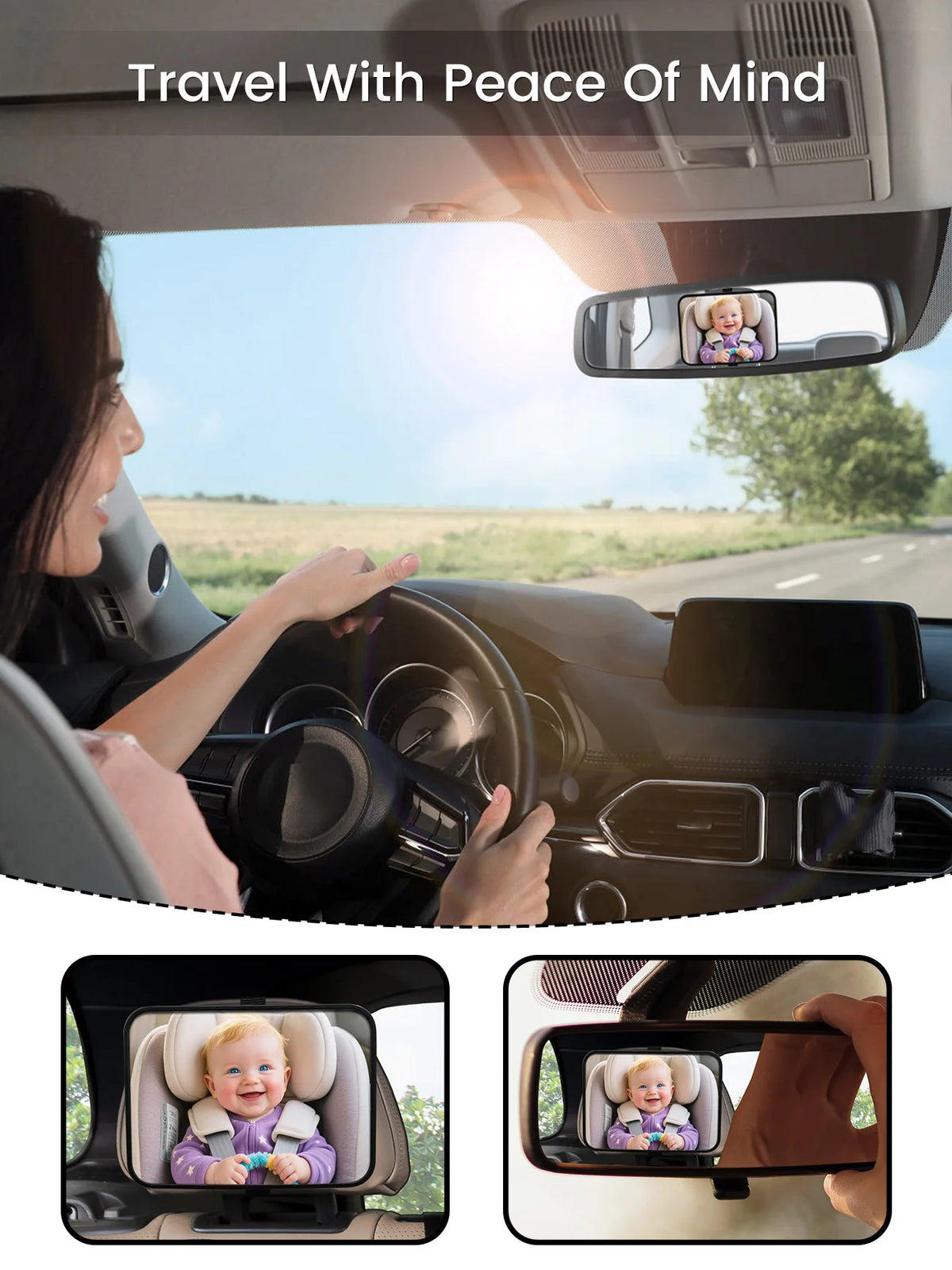 Car Mirror for Babies | Rearview Infant & Child Monitor