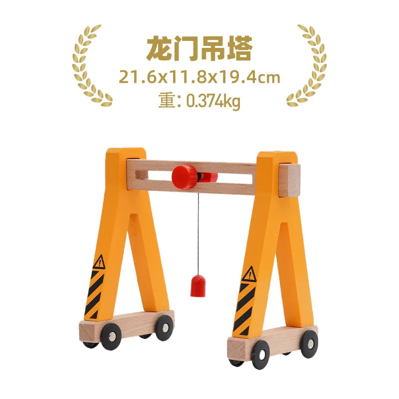 Wooden Train Track Set – Racing, Bridges & Tunnel Accessories Toy