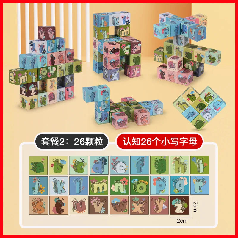 Magnetic Alphabet Blocks Set – STEM Learning Montessori Toy