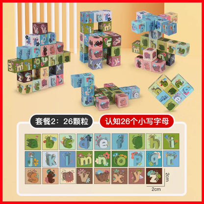 Magnetic Alphabet Blocks Set – STEM Learning Montessori Toy