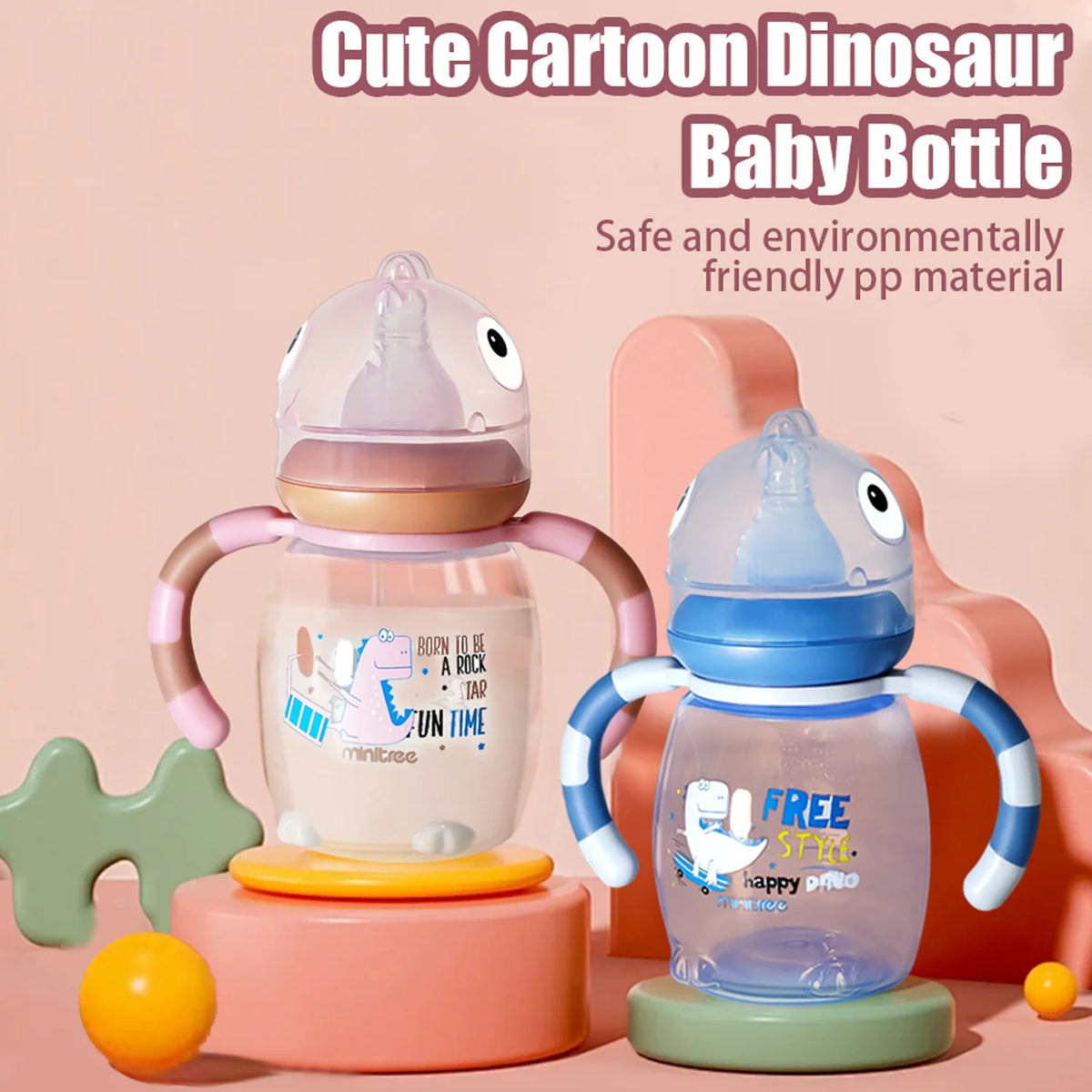 Newborn Feeding Bottle – 150/270ml, Safe PP, Leak-Proof