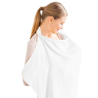 Couverture d'allaitement pour maman – Accessoire en coton doux pour préserver l'intimité et la poussette