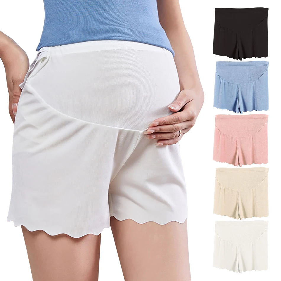 Elegant Ice Silk Maternity Leggings – Breathable Summer Pregnancy Wear