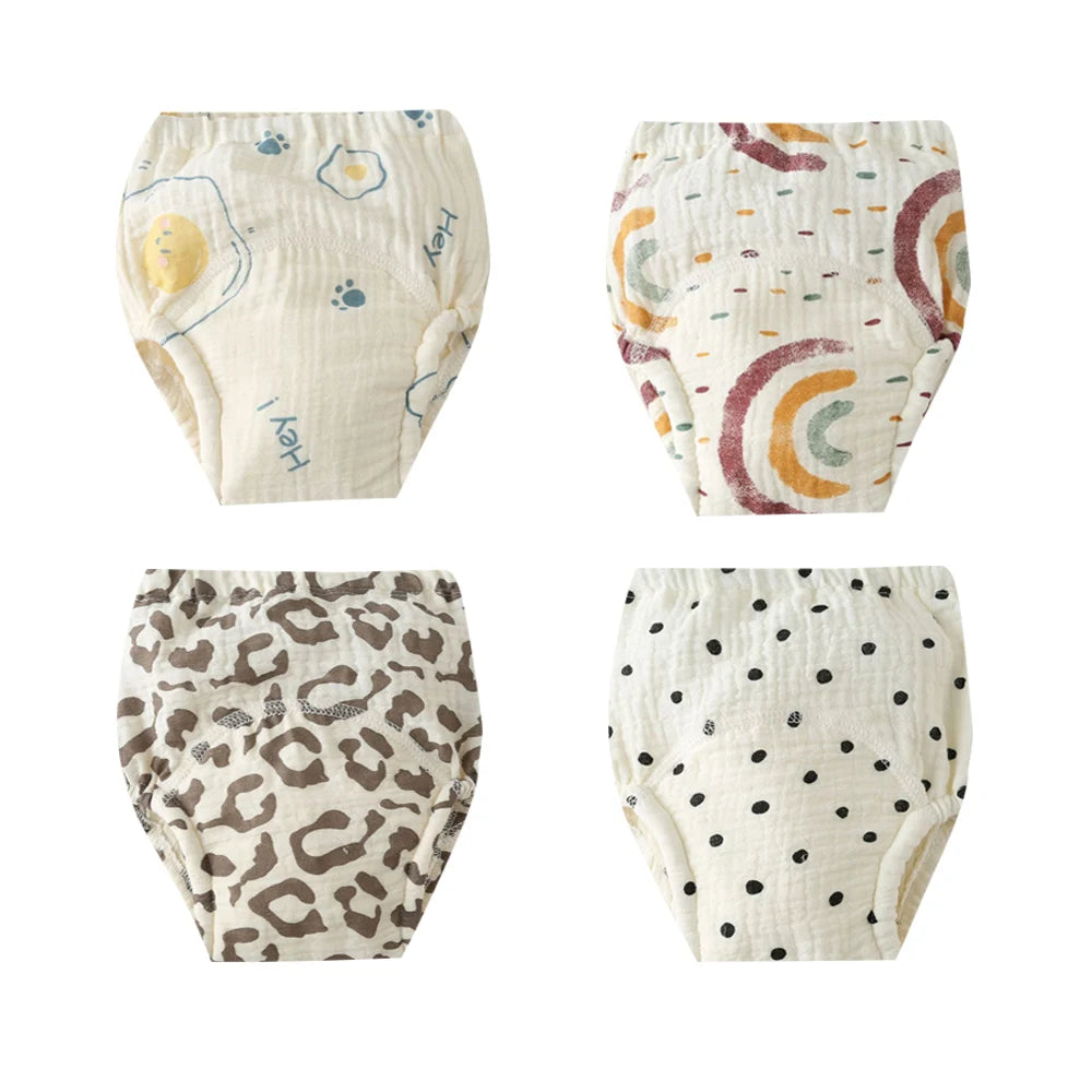 Culottes d'apprentissage pour bébé en gaze de coton doux