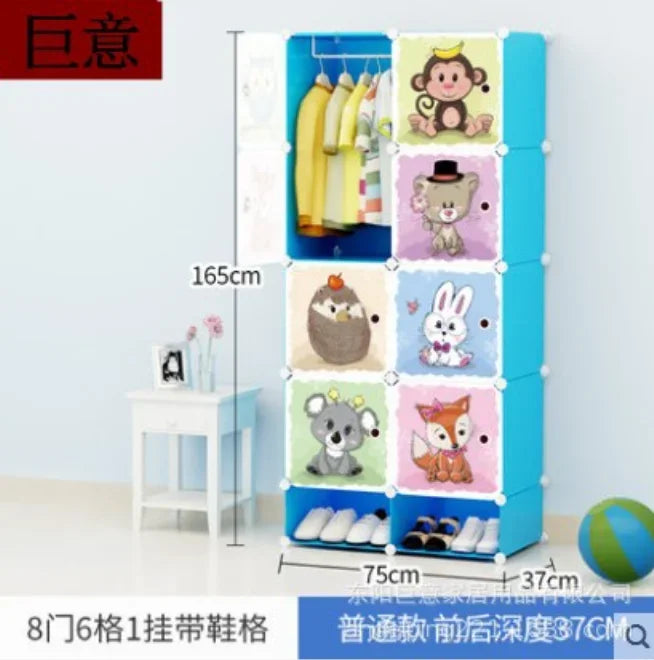 Baby Clothes Wardrobe – Kids Storage Cabinet, Plastic & Simple