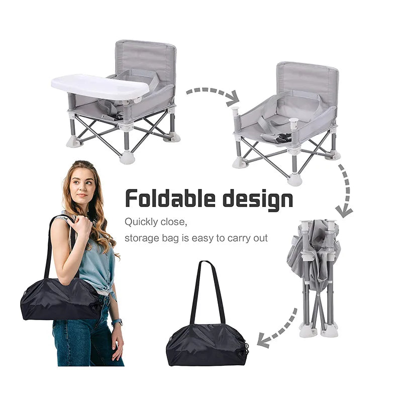 Portable Infant High Chair – Children’s Adjustable Height Seat