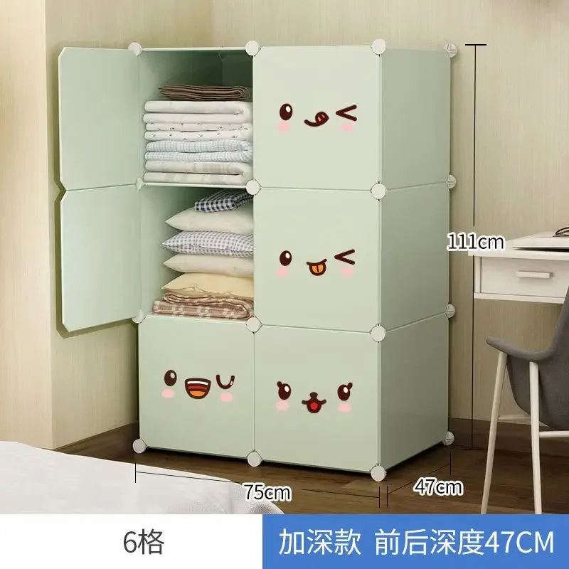 Armoire pour enfants – Placard de rangement à portes coulissantes