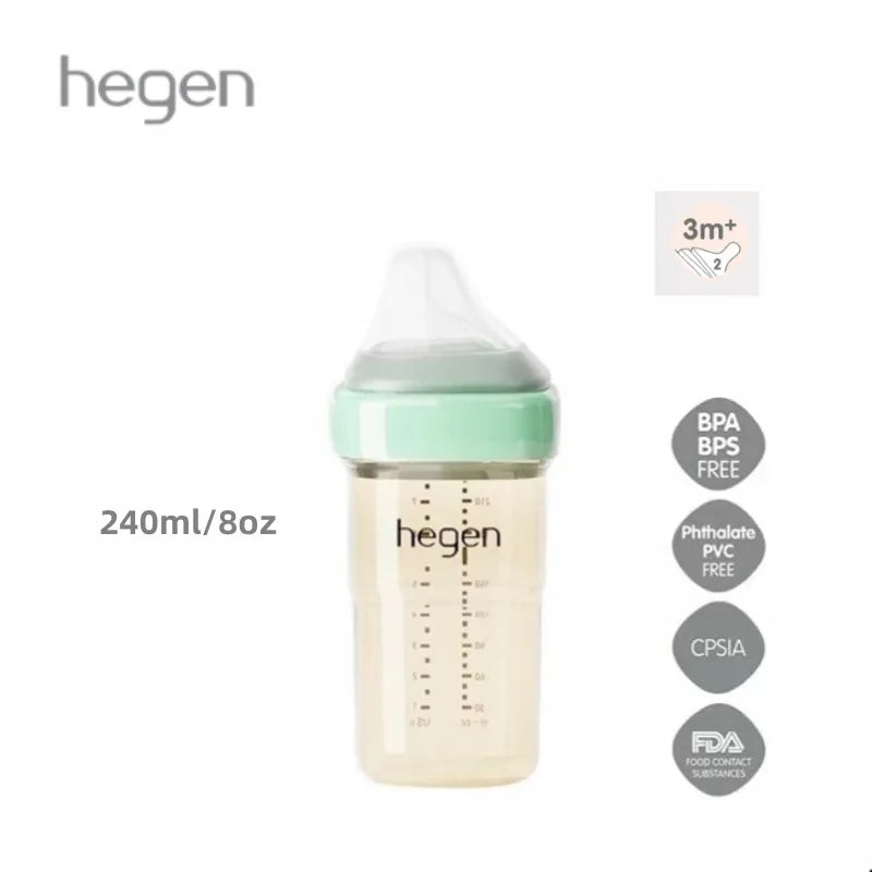 Hegen PPSU Baby Bottle – Original with Storage Lid & Pacifier, Gift Box Included