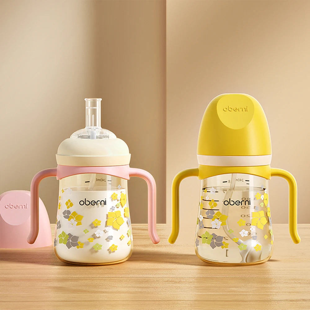 Baby Water Cup | Oberni Straw Bottle for 6 Months–4 Years Old