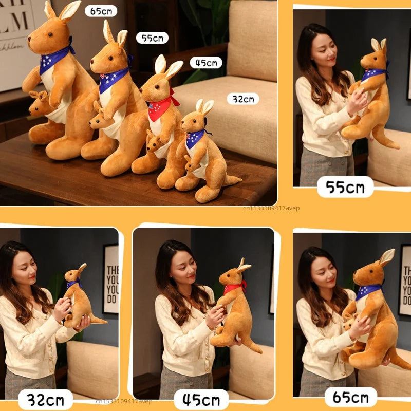 Simulation Kangaroo Plush – Mum & Baby