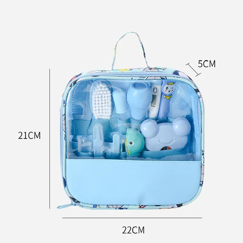 Trousse de soins pour bébé – Coupe-ongles, peigne, brosse, ciseaux, thermomètre