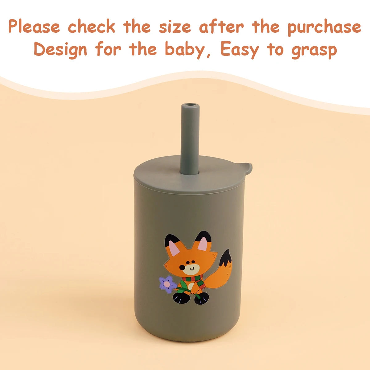 Biberon pour tout-petits – Gobelet à paille en silicone pour enfants
