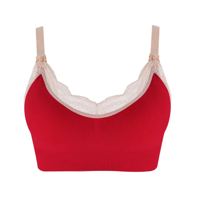 Seamless Wireless Nursing Bra – Front Open, Breathable Maternity