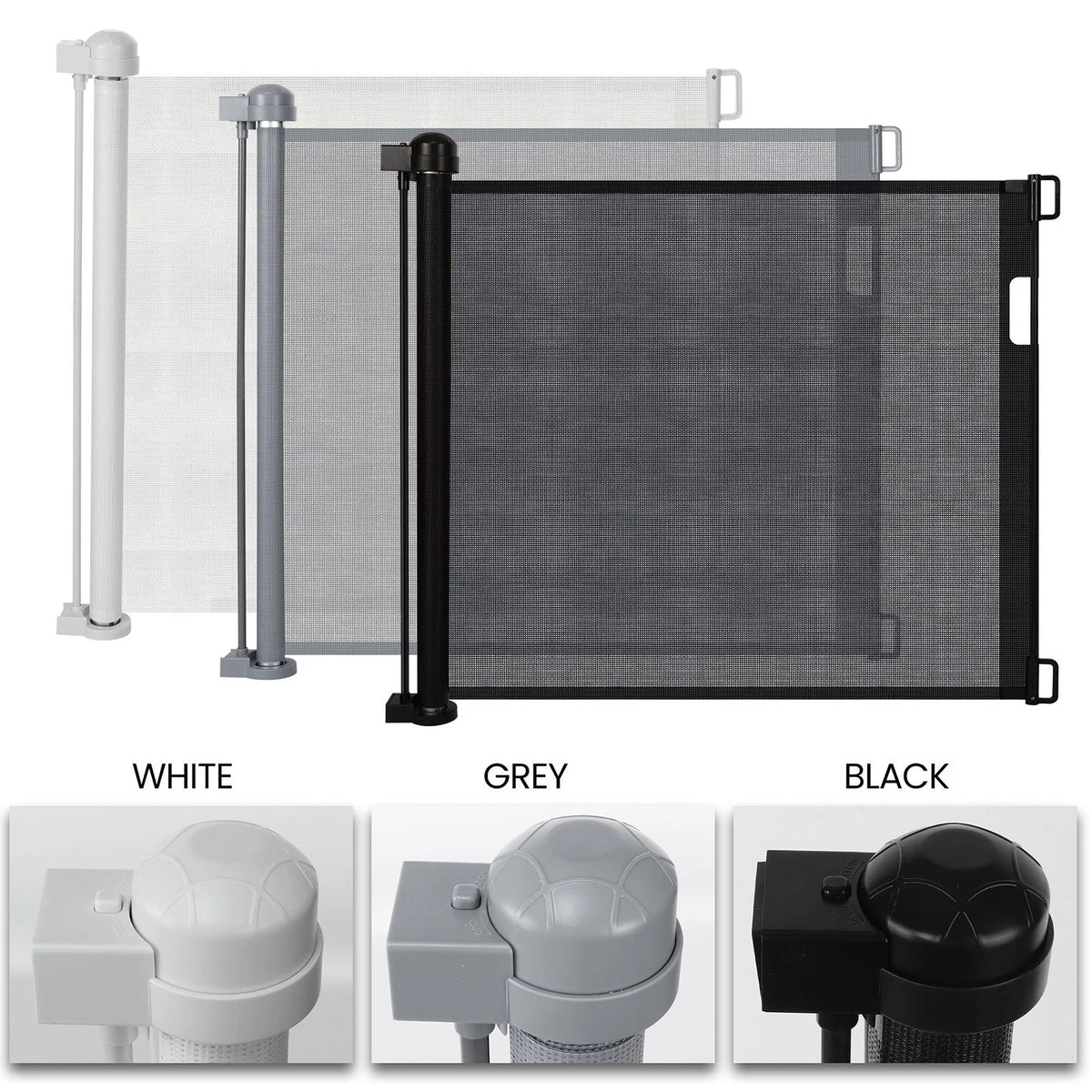 Retractable Baby Stair Gate – Extra-Wide No-Drill Mesh for Indoor & Outdoor Use