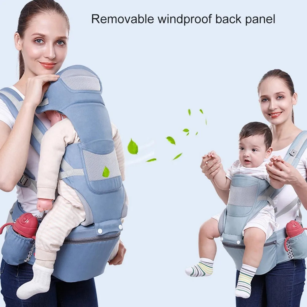 Porte-bébé ergonomique face au ventre avec assise de hanche – Idéal pour les voyages