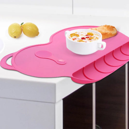 Baby Silicone Feeding Mat – Non-Slip Bib & Table Placemat Set