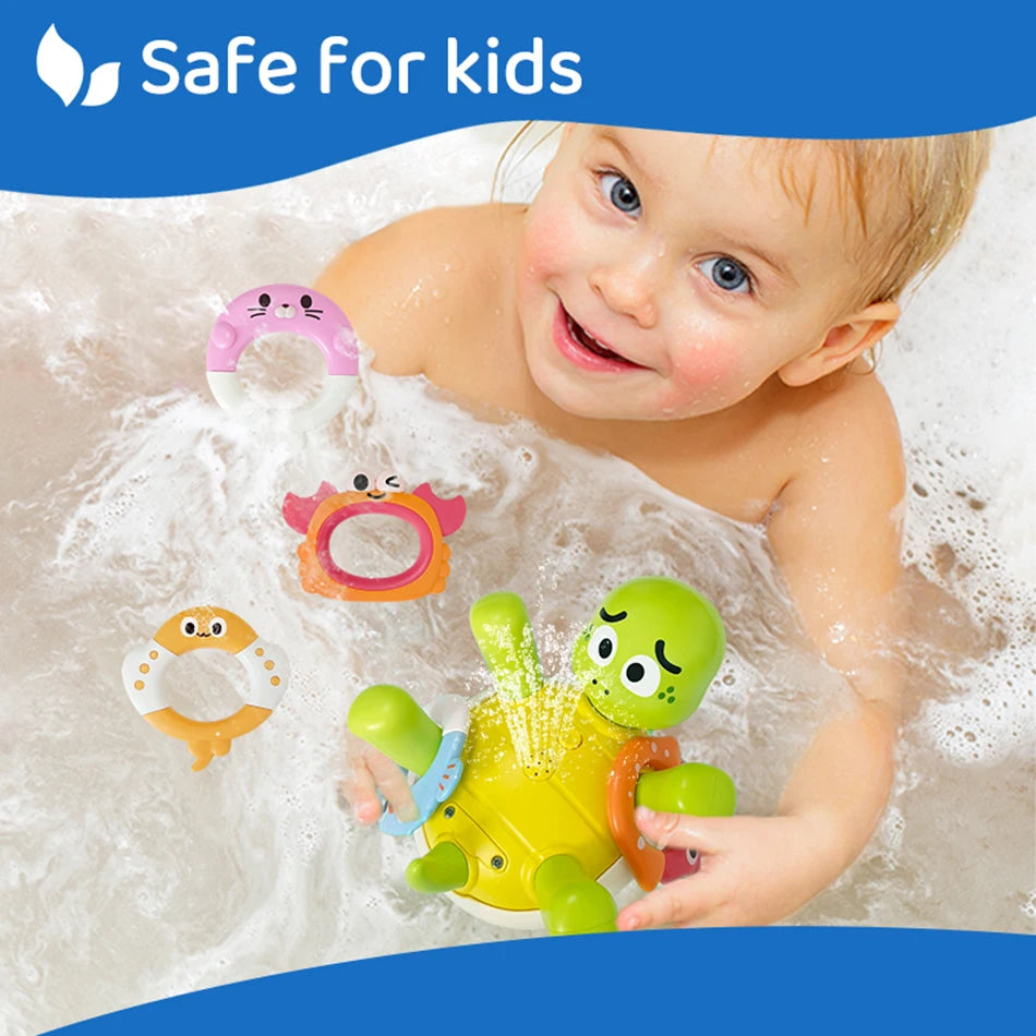 Kids Bath Fun Toy – Swimming Turtle Water Sprayer