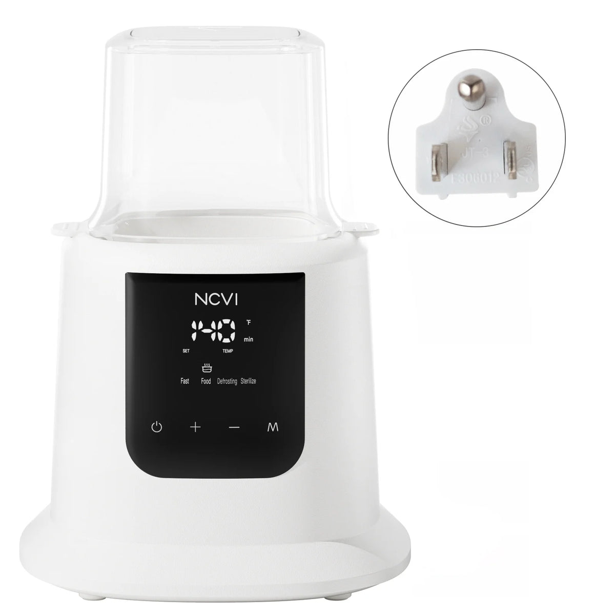 NCVI Bottle Warmer & Sterilizer | Rapid Heating with LCD Display & Timer