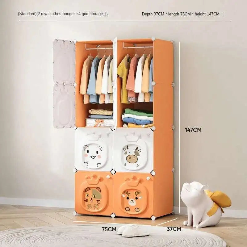 Armoire pliante – Placard bébé en plastique et rangement cubique