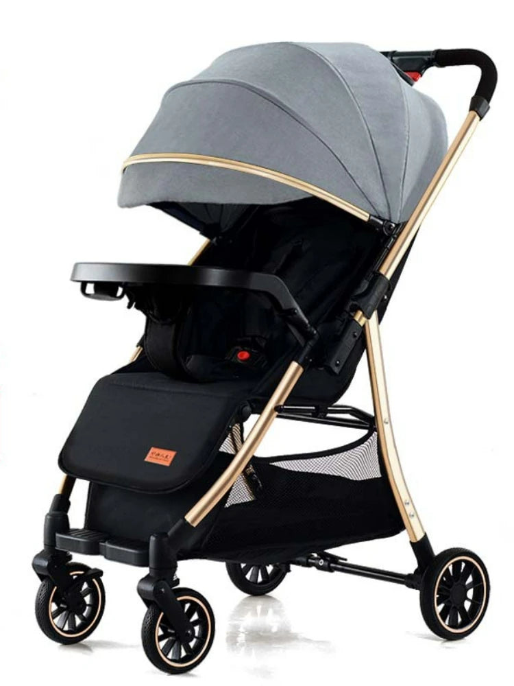 Poussette bébé pliable, légère et réversible – Poussette portable à vue dégagée
