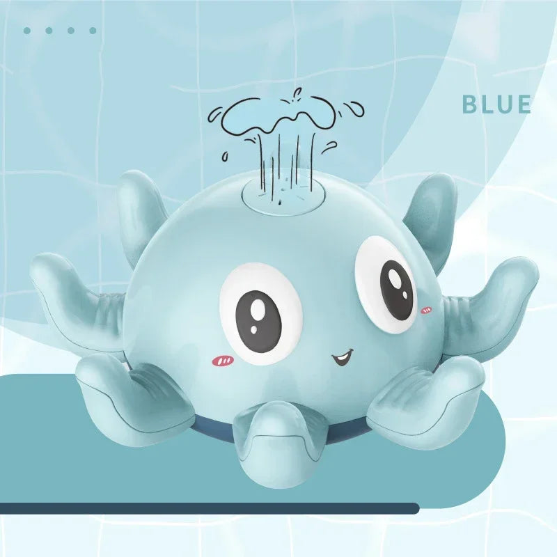 Jouet de bain électrique en forme de baleine – Jet d'eau et lumières LED !