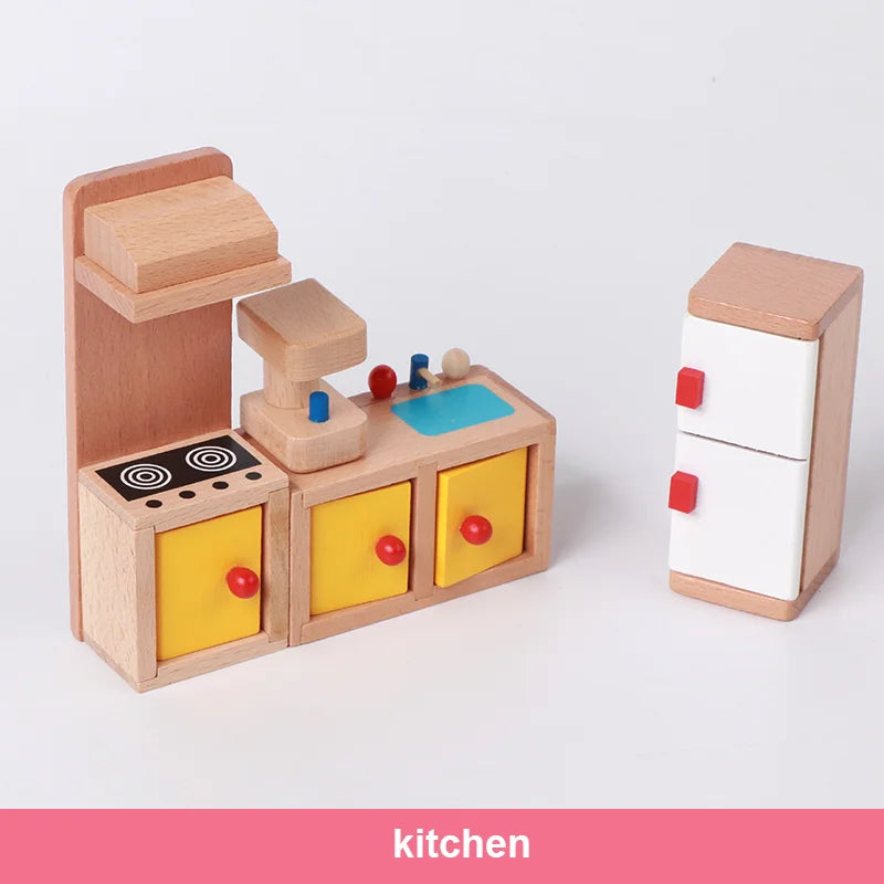 Mini meubles en bois – Amusez-vous dans la salle de jeux !