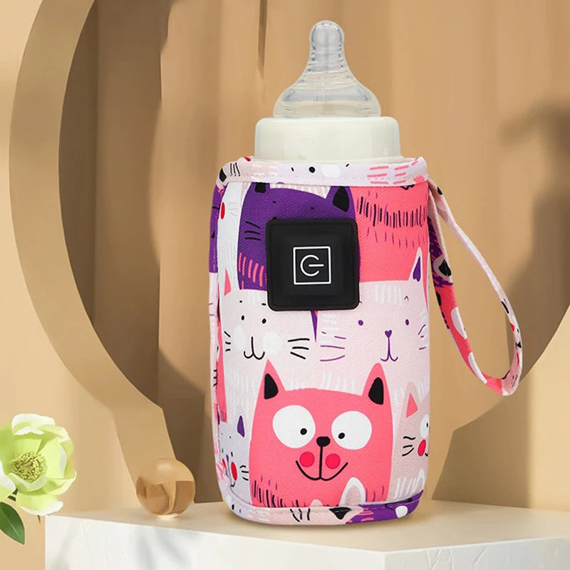 Portable USB Bottle Warmer | Insulated Travel Bag for Baby Feeding