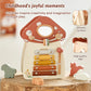 Montessori Wooden Mushroom Castle – 5-in-1 Stacking & Puzzle Toy