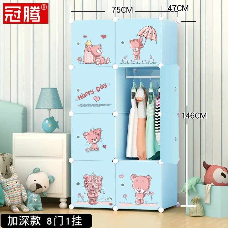 Armoire de rangement pour chambre d'enfant – Étagères en plastique pour tout-petits