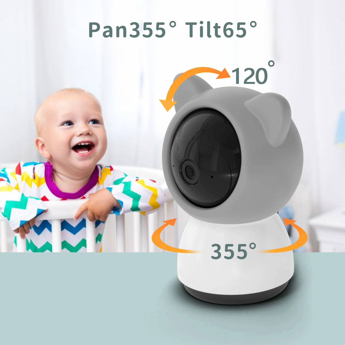 Babystar LCD Baby Monitor 5″ Split Screen Dual Camera
