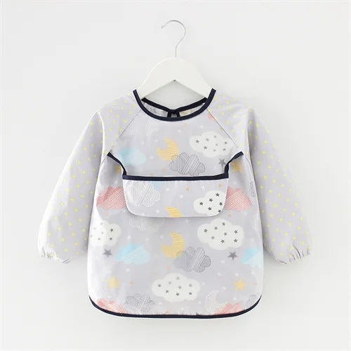 Waterproof Long-Sleeve Baby Feeding Bib (0–2Y)
