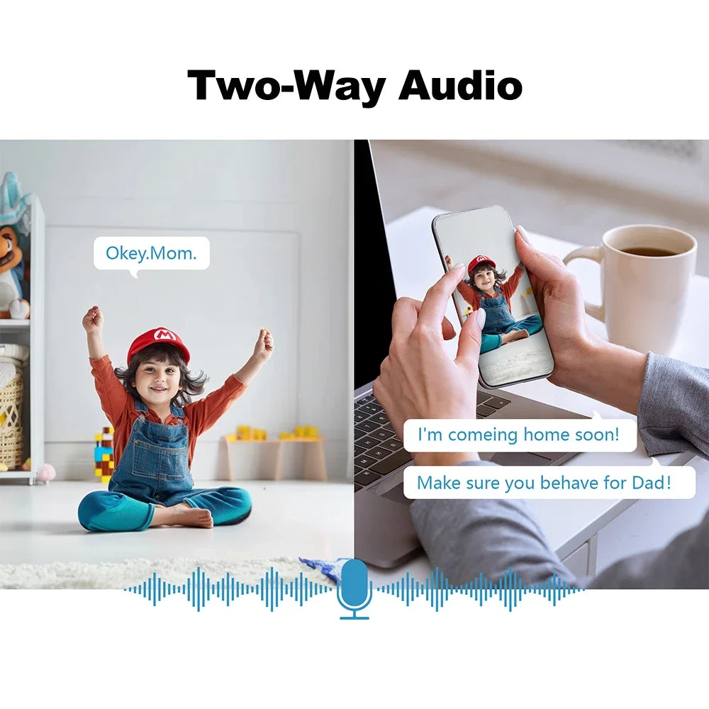 Tuya 5″ Baby Monitor Wireless Pan Tilt 2-Way Talk
