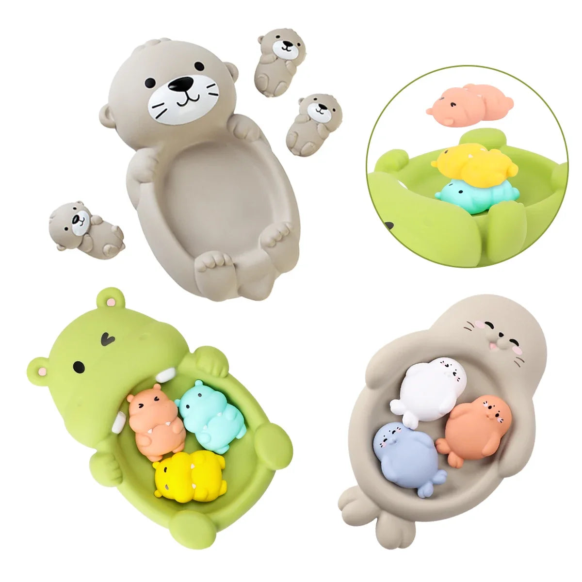 Loutre flottante et câline pour le bain des bébés et des tout-petits - Jeu dans l'eau