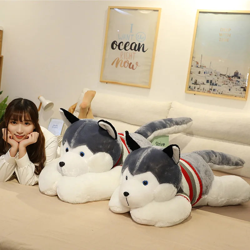 Giant Husky Plush – Soft Stuffed Dog Toy