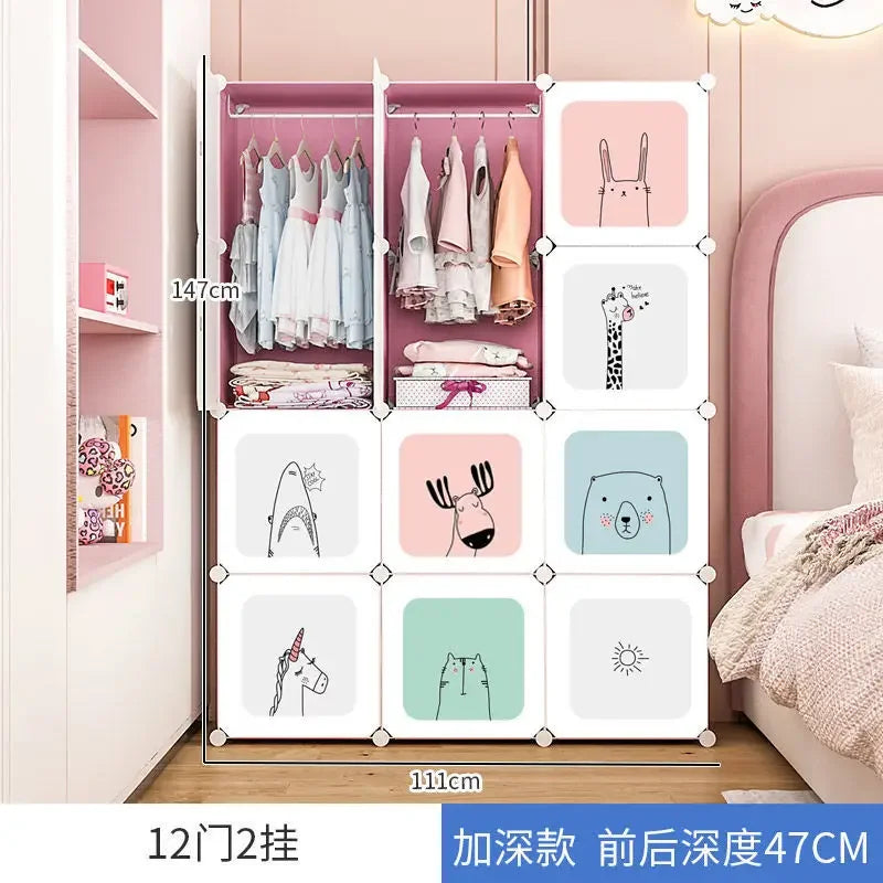 Armoire bébé en plastique – Petite armoire pour vêtements de fille