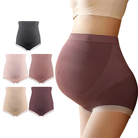 Seamless High-Waist Panties | Breathable Maternity Intimates for Moms-to-Be
