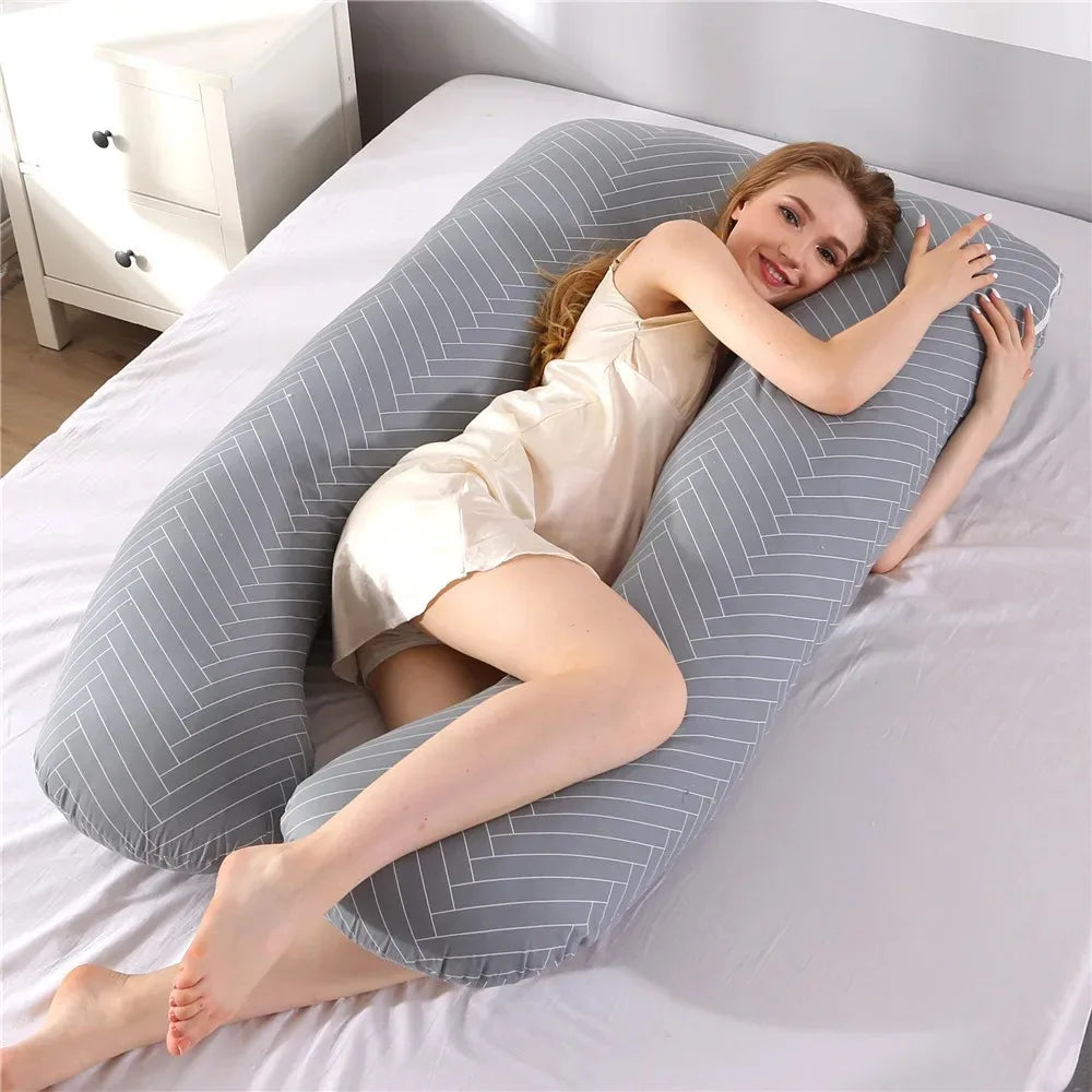 “U-Shaped Pregnancy Pillow – Maternity Waist Support Cushion