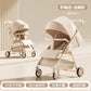 Poussette enfant pliable et légère 2025 – Poussette de voyage portable position assise et allongée