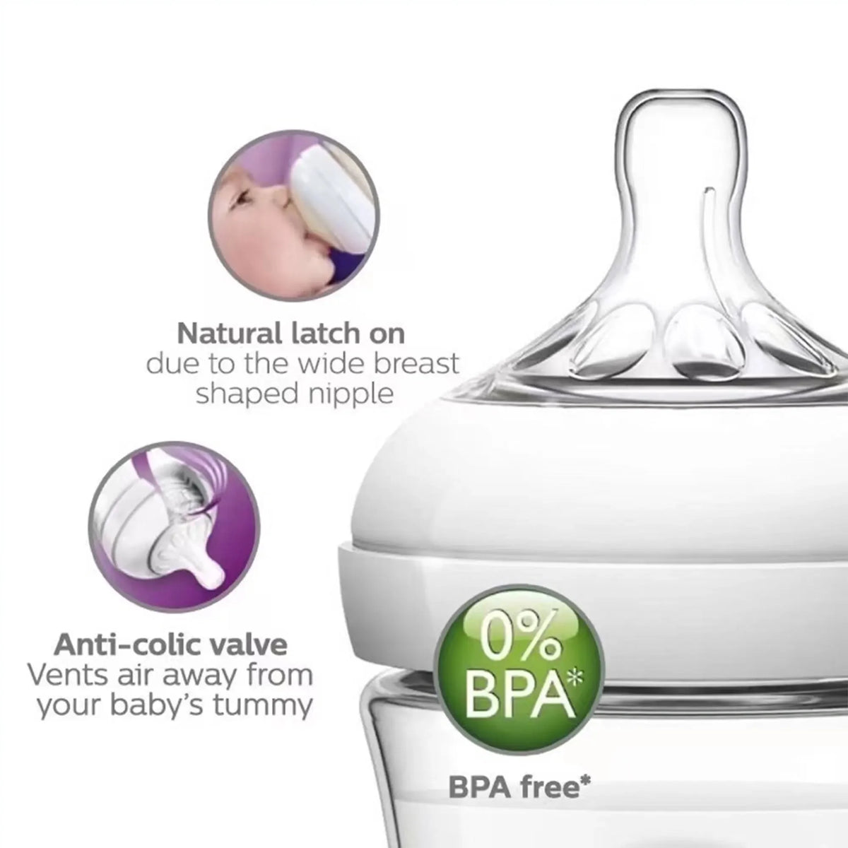150/250ml Petal Baby Feeding Bottle – Wide Caliber, Drop-Resistant, Gift Item