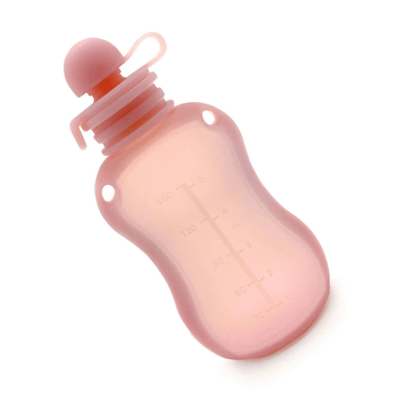 Sachet réutilisable en silicone de 150 ml pour aliments pour bébé – Conservation étanche du lait et des purées