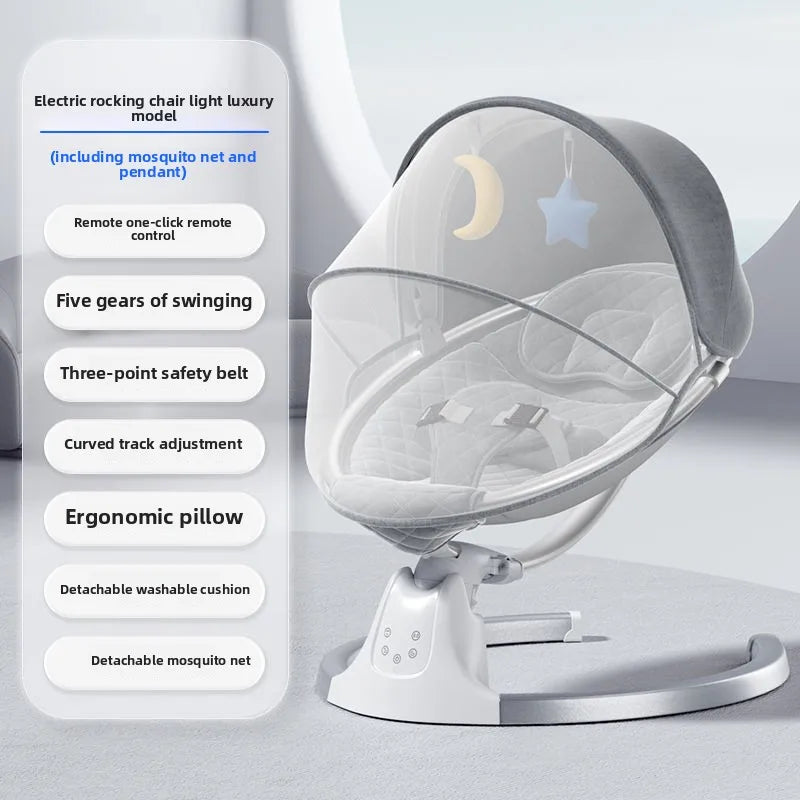 Electric Baby Swing – Soothing Cradle for Newborns