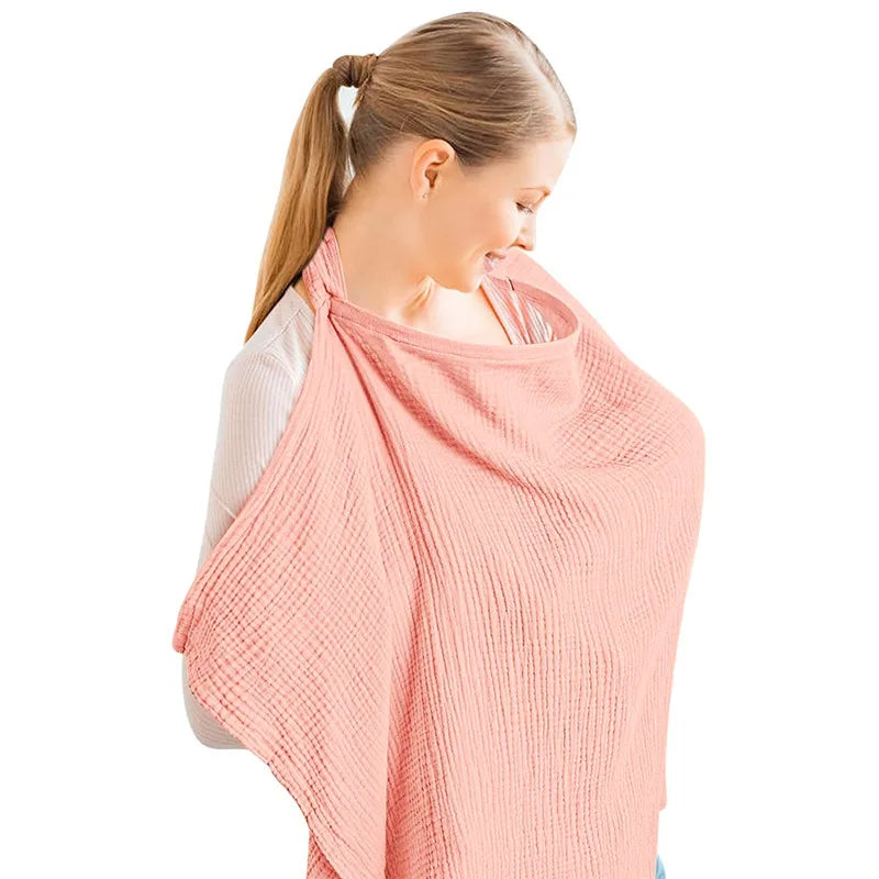 Couverture d'allaitement pour maman – Accessoire en coton doux pour préserver l'intimité et la poussette